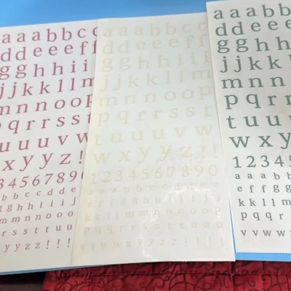 Vintage Alphabet Number Stickers